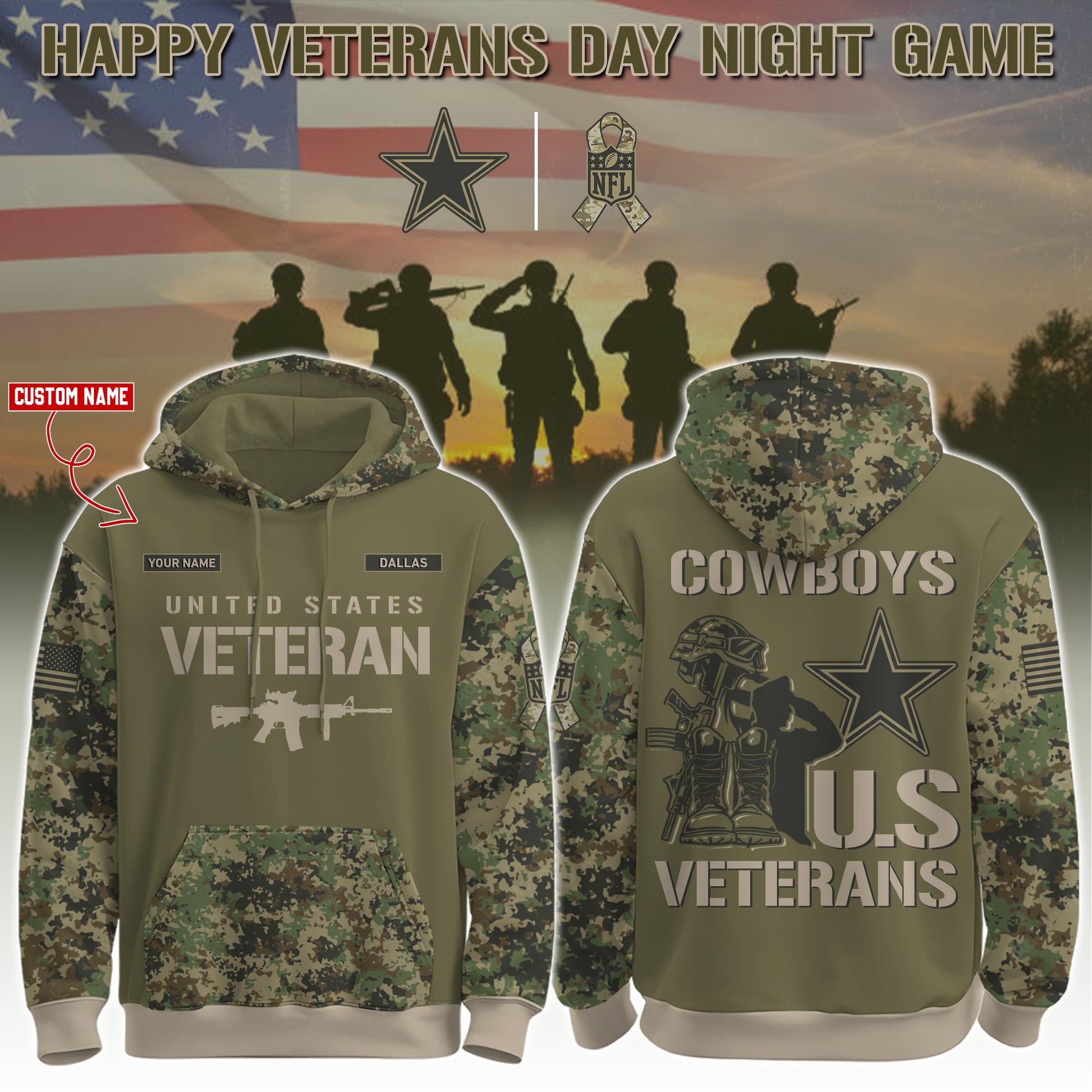 DAL-Veteran Day 2025 Hoodie Limited Edions