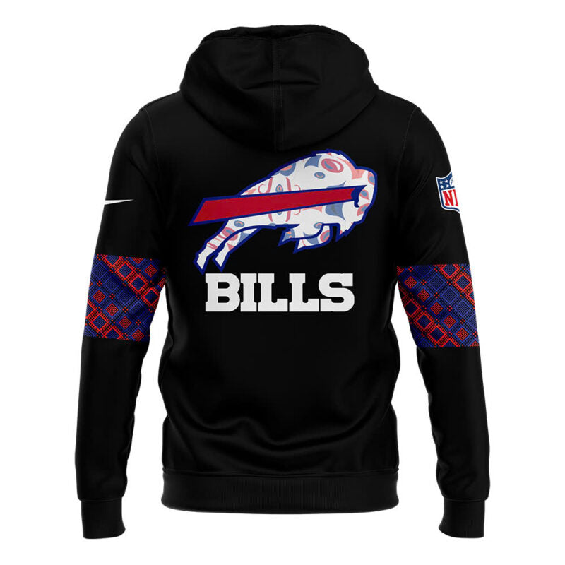 Men’s Buffalo Bills 2024 Native American Heritage Month Premium Limited Pullover Hoodie