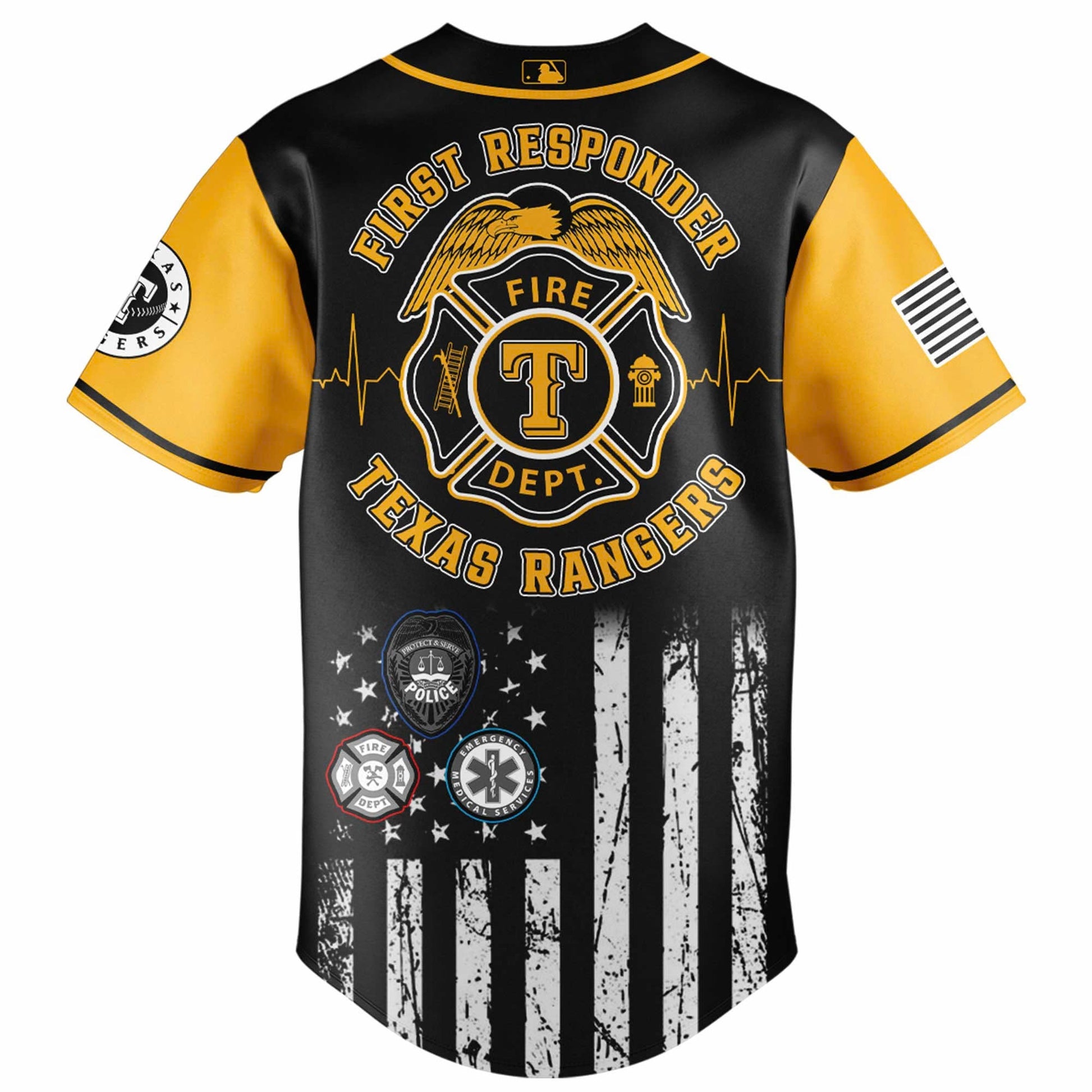 .  Texas Rangers MLB x First Responders Night Jersey Limited Edition