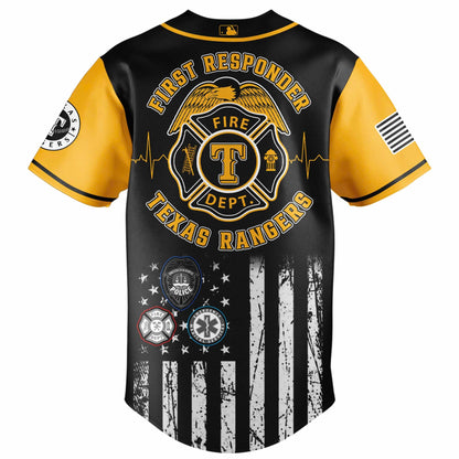 .  Texas Rangers MLB x First Responders Night Jersey Limited Edition