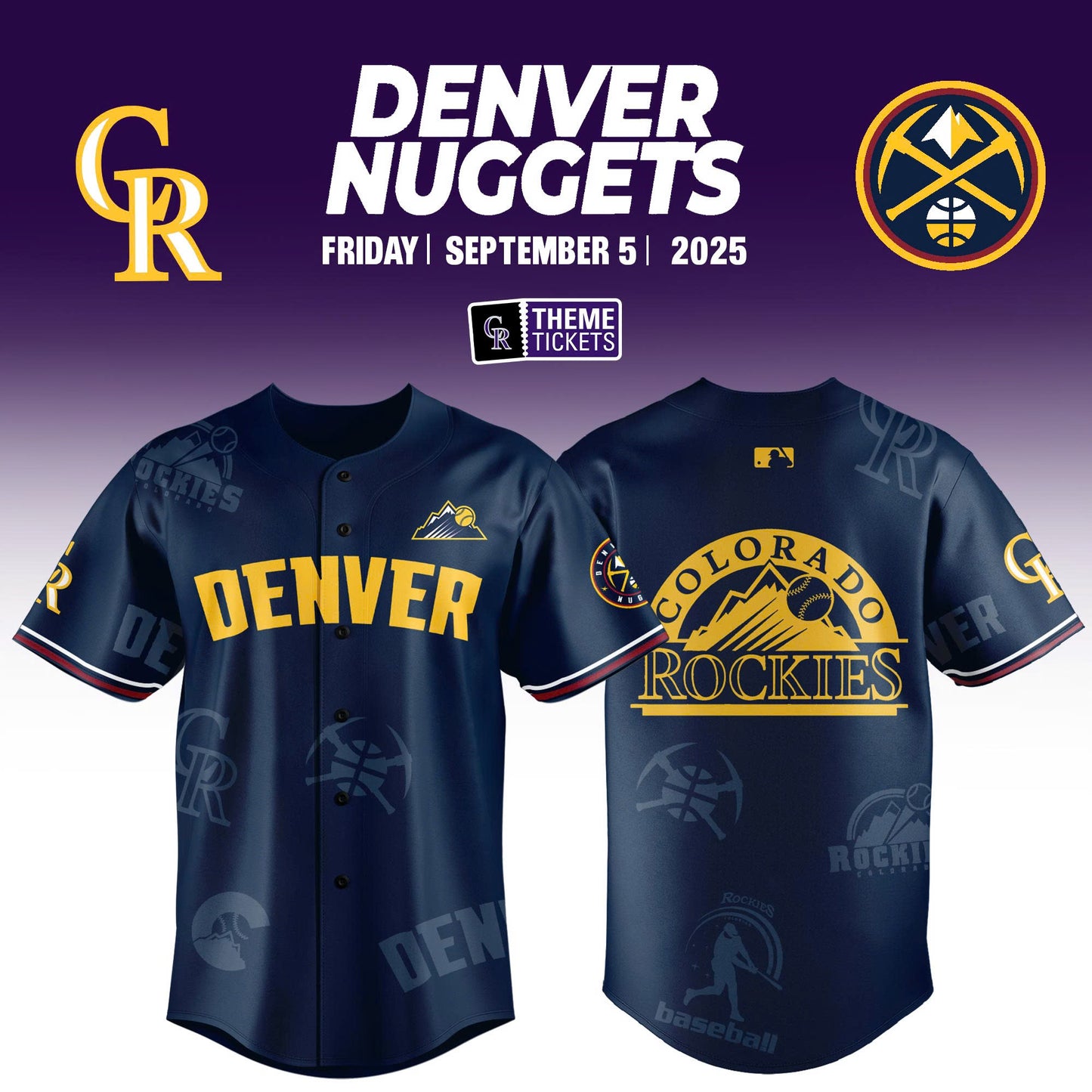 _ Colorado Rockies x Denver Nuggets Night Game 2025 Limited Edition Jersey